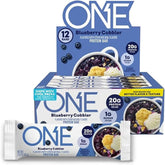 ONE Protein Bars, Blueberry Cobbler, Gluten Free with 20g Protein and 1g Sugar, Pantry Staples, 2.12 oz (12 Count) - Showlu Well Nation Store